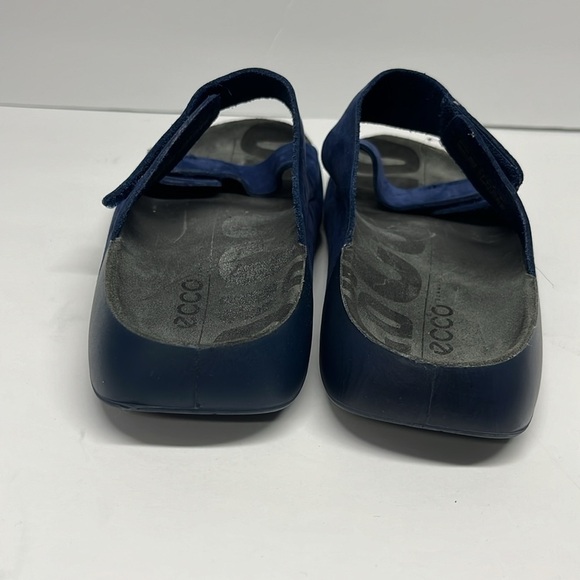 ECCO Women’s 2nd Cozmo Blue Suede Leather Slide Sandals size 9-9.5 - Picture 3 of 6